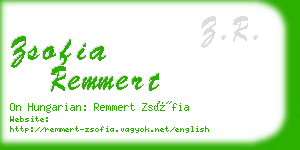 zsofia remmert business card